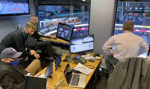 Video operation room at Hartwall Arena in Finland