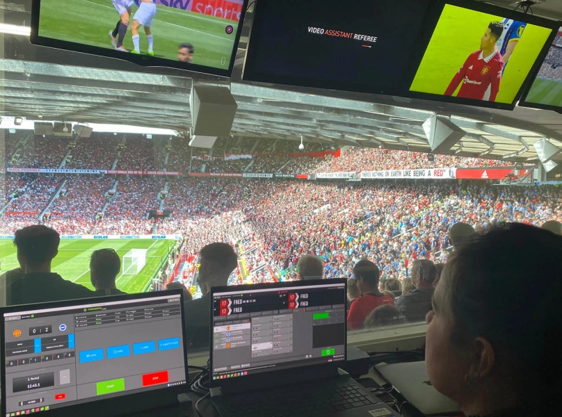Old Trafford Manchester United Scoreboard  powered by Goal Sport Software
