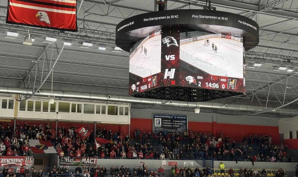 New LED Media Cube at Znojmo Winter Stadium